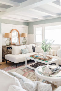 Coastal Family Room with Two Sectionals Reveal - The Leslie Style