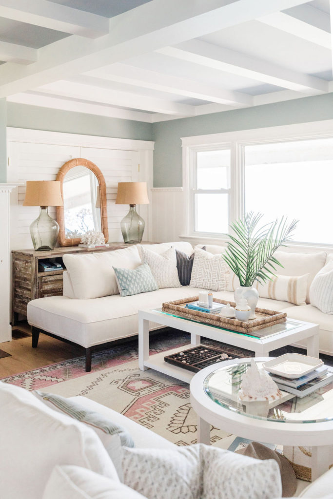 Coastal Family Room With Two Sectionals