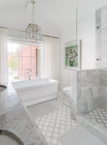 A Marble-Clad Ensuite With Garden-Inspired Details: Our Primary Bathroom Reveal